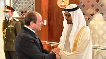 الرئيس عبد الفتاح السيسي مع ولي عهد أبو ظبي