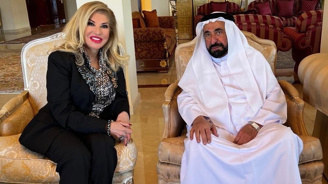 الشيخ سلطان وهالة سرحان