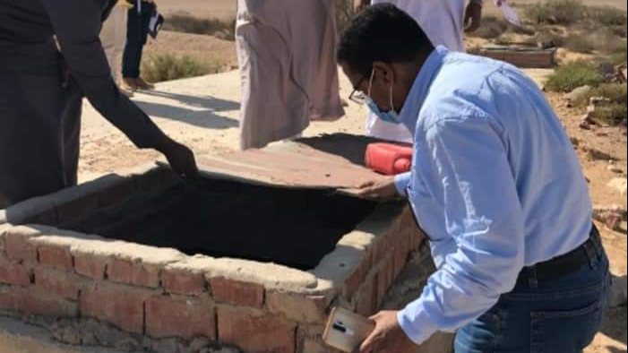 فحص مياه الابار في وسط سيناء 