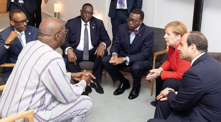 قادة أفريقيا خلال مؤتمر باريس 