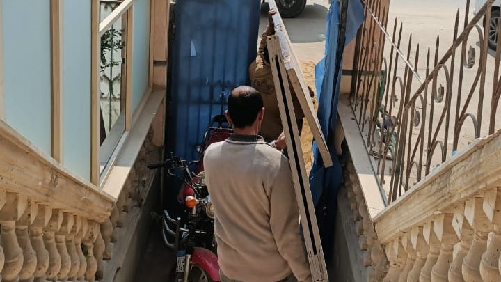 رفع الإشغالات من حدائق الأهرام 