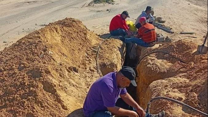 توصيل كابلات الاتصالات في سيناء 