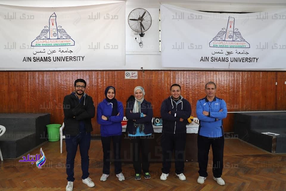 منتخب جامعة عين شمس لكرة الطائرة طالبات يفوز على الألمانية الدولية بدورة الجامعات المصرية