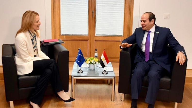 الرئيس السيسي وروبيرتا ميتسولا 