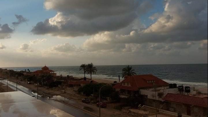 اجواء ممطرة علي مناطق شمال سيناء 