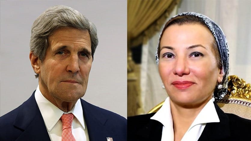 الدكتورة ياسمين فؤاد وزيرة البيئة وجون كيري