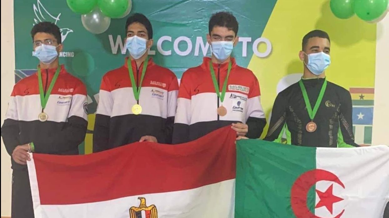 أحمد السداوي يحرز ذهبية افريقيا لسلاح السيف شباب بنيجيريا