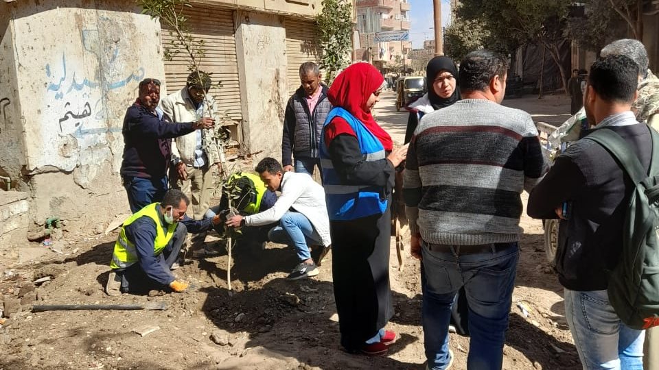 حملة تشجير بمركز ساحل سليم في أسيوط 