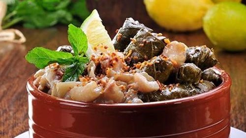 طاجن ورق عنب بالكوارع