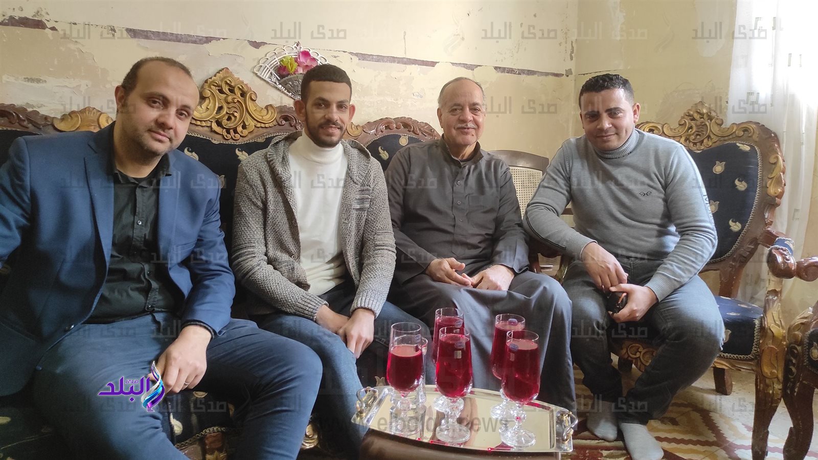 محرر صدى البلد وأسرة العائد من أوكرانيا  محرر صدى البلد وأسرة العائد من أوكرانيا