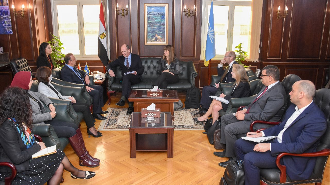 محافظ الإسكندرية يستقبل وفد البنك الأوروبي