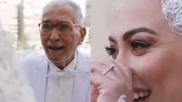 عبد الرحمن أبو زهرة وحفيدته  عبد الرحمن أبو زهرة وحفيدته