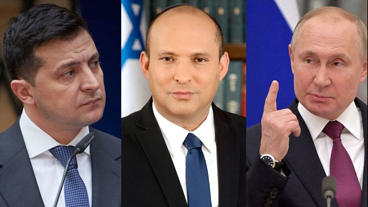 بينيت والرئيسين الروسي والأوكراني