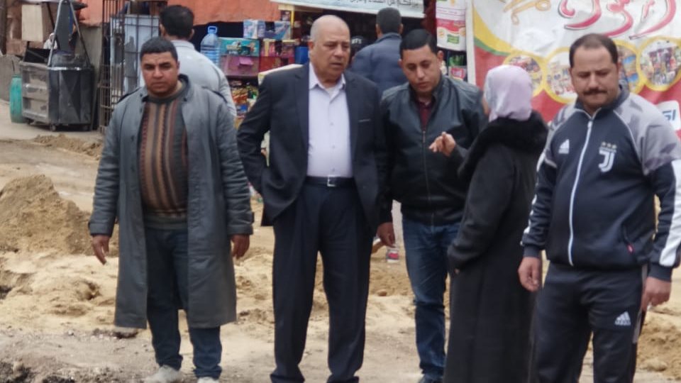 محافظ الغربية يوجه لصيانه هبوط ارضي 