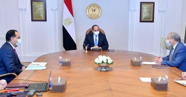 الرئيس السيسي خلال اجتماعه اليوم