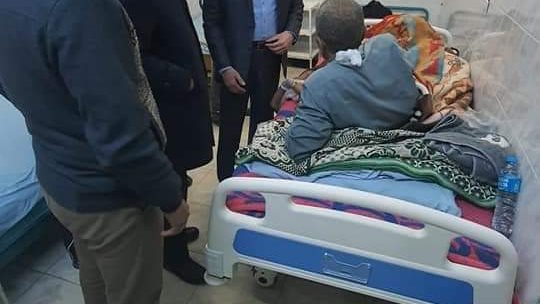 المصابون داخل المستشفى