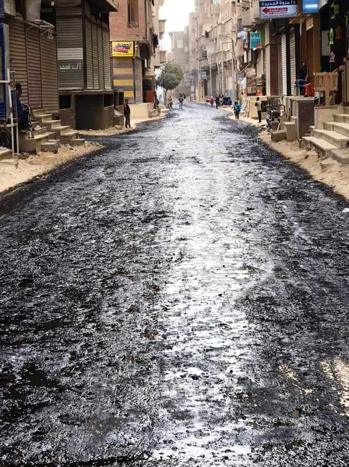 رصف شوارع أخميم بسوهاج