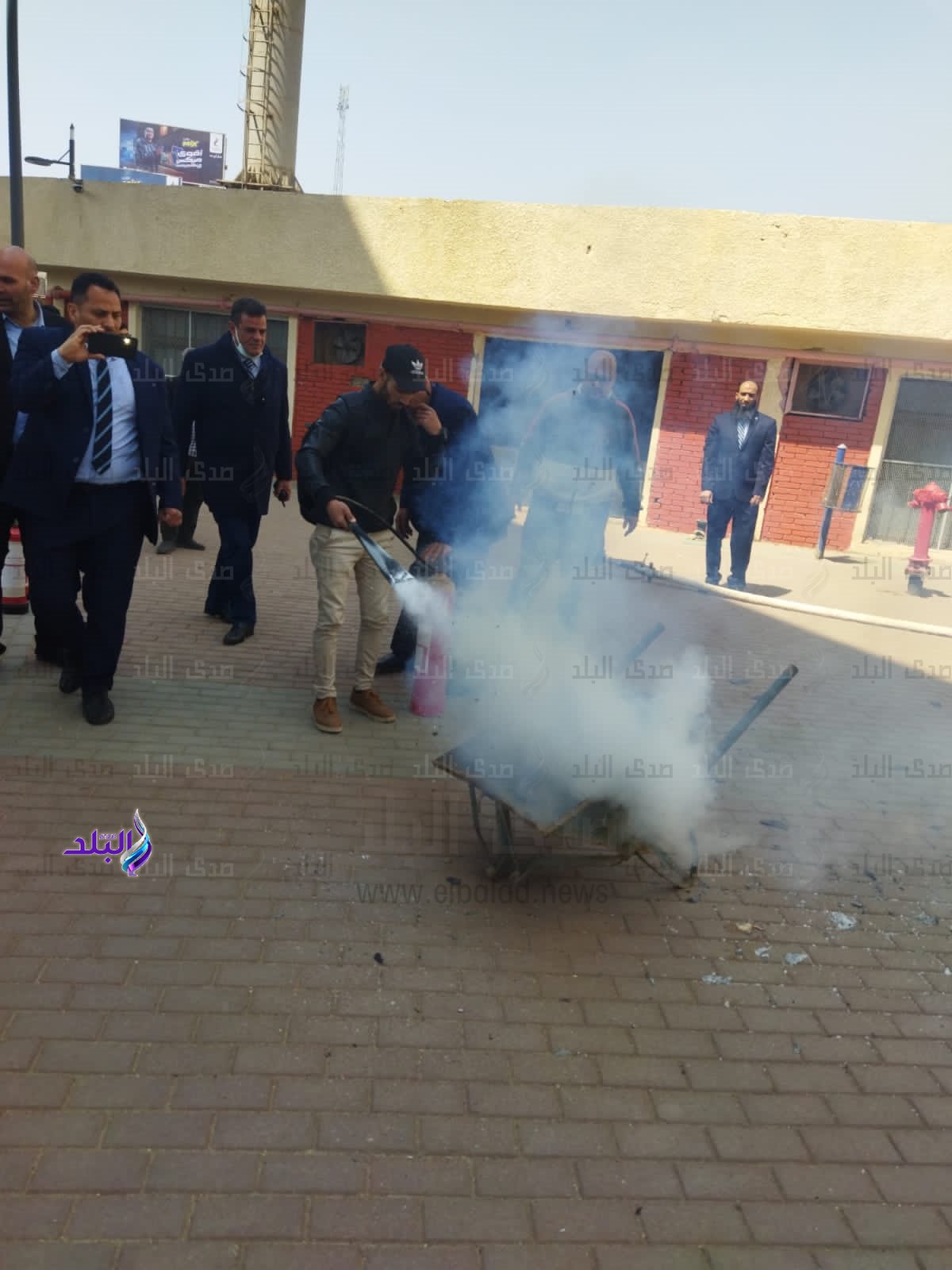 تجربة إخلاء ناجحة لكلية الآثار جامعة عين شمس