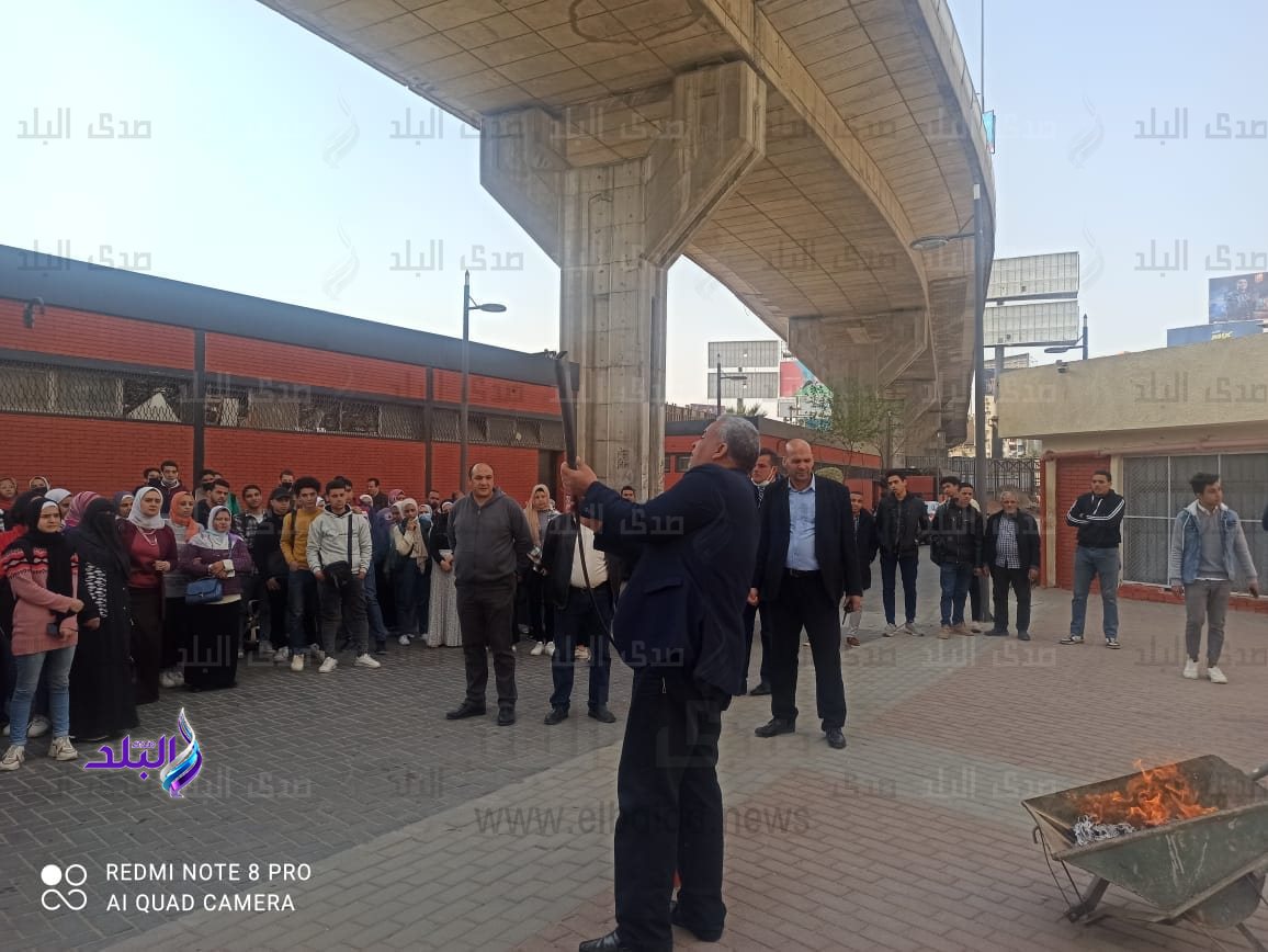 تجربة إخلاء ناجحة لكلية الآثار جامعة عين شمس