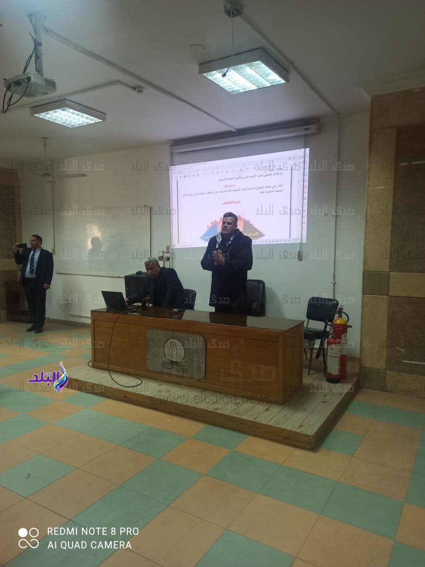 تجربة إخلاء ناجحة لكلية الآثار جامعة عين شمس