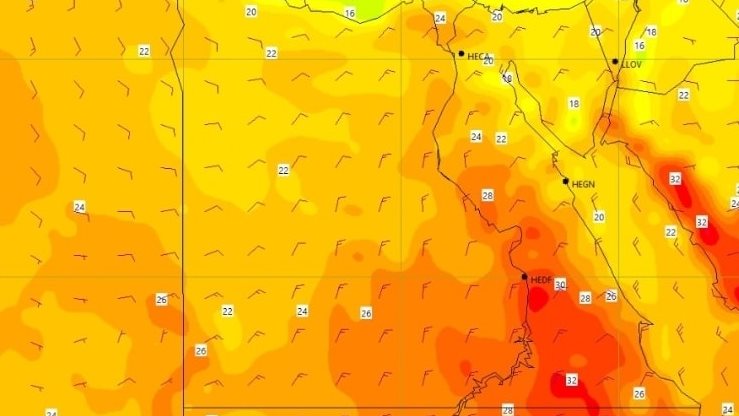 درجات الحرارة 