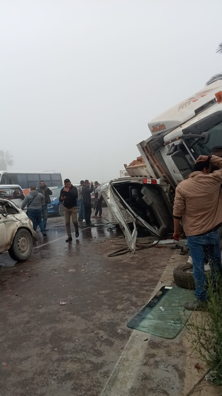 حادث بالطريق الصحراوي 