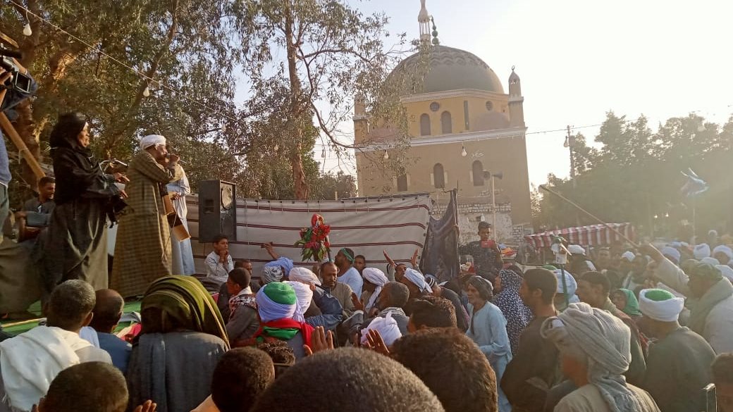 جانب من احتفالات الصوفية بمولد طبيب المبالي بأسوان