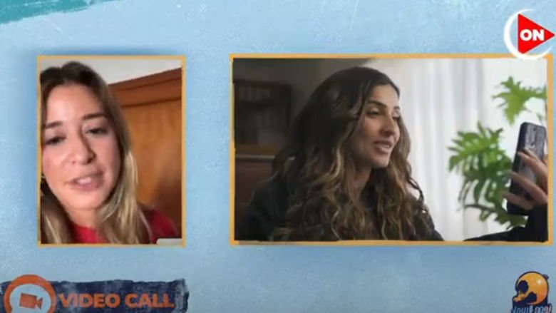 الفنانة دينا الشربيني وصديقتها
