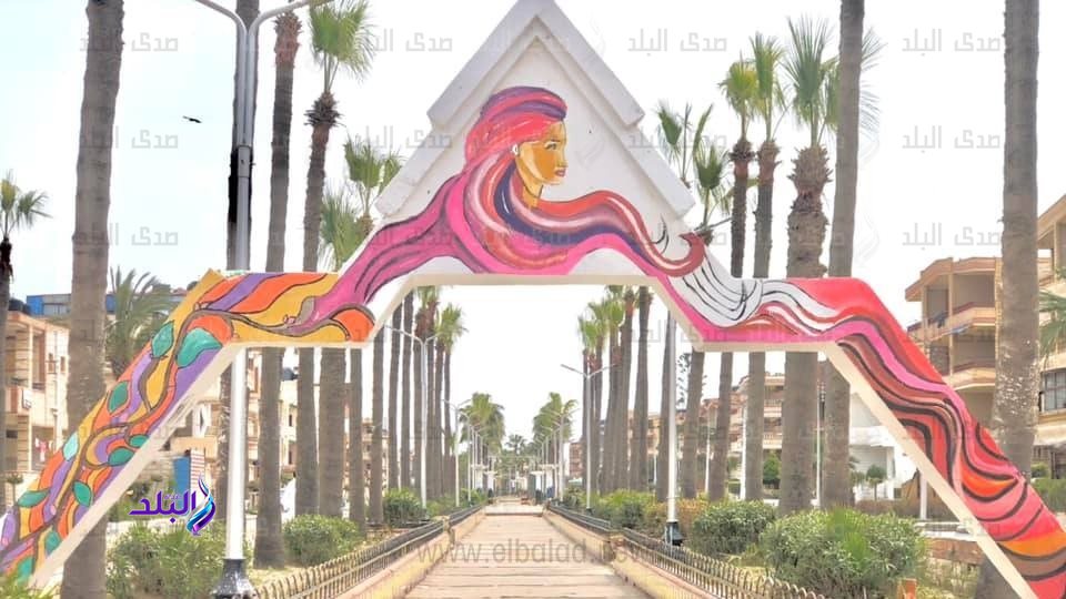 تزيين الميادين بمصيف بلطيم