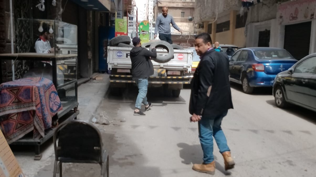 إزالة الإشغالات بأحياء الإسكندرية