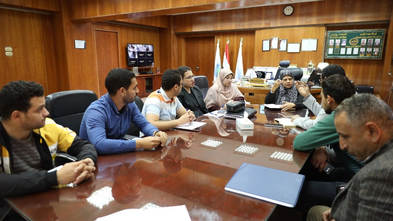 دينا عمر سليمان رئيس شركة المياه والصرف ببنى سويف