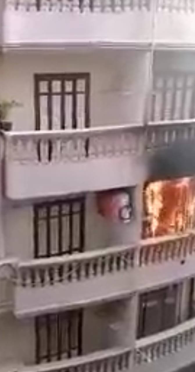 الشقة التى ألتهم بها الحريق