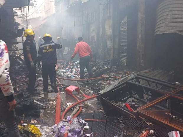 حريق سوق الورق 