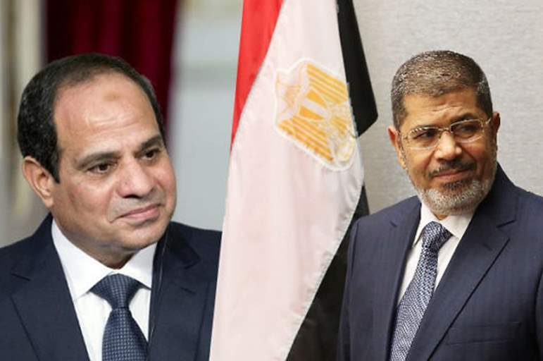 الرئيس عبد الفتاح السيسي ومحمد مرسي