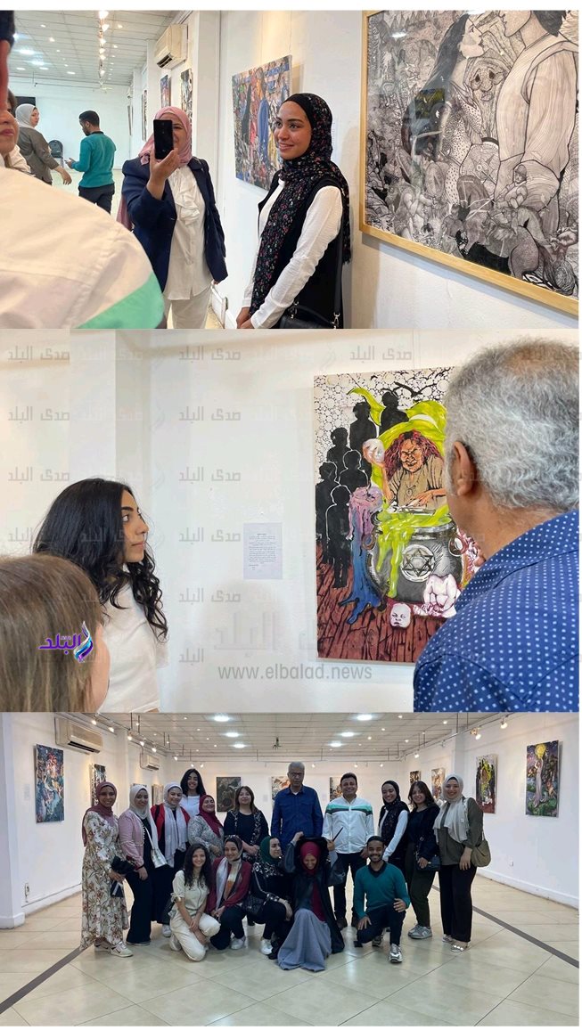 معرض لإنتاج طلاب الفرقة الخامسة بكلية تربية فنية حلوان