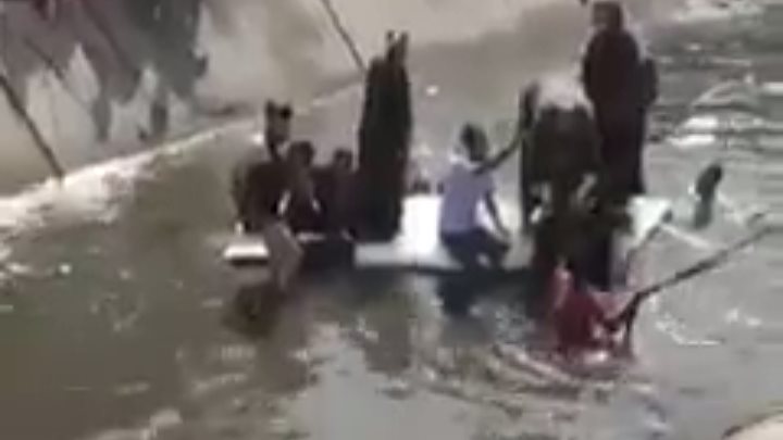 غرق ميكروباص في ترعة في المنوفية
