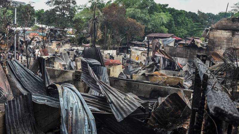 حريق في الفلبين 