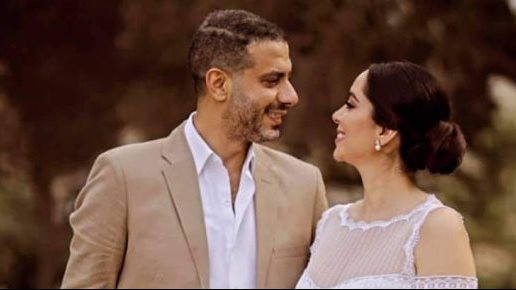 إطلالة بسنت شوقي في حفل زفافها على محمد فراج