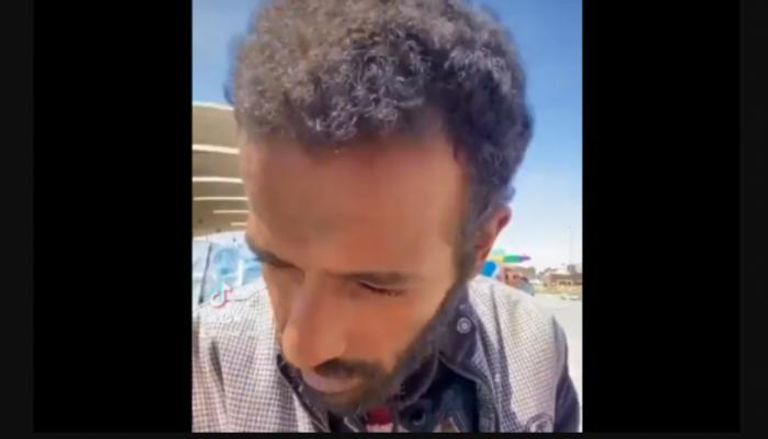 صورة من الفيديو المتداول للسعودي التائه