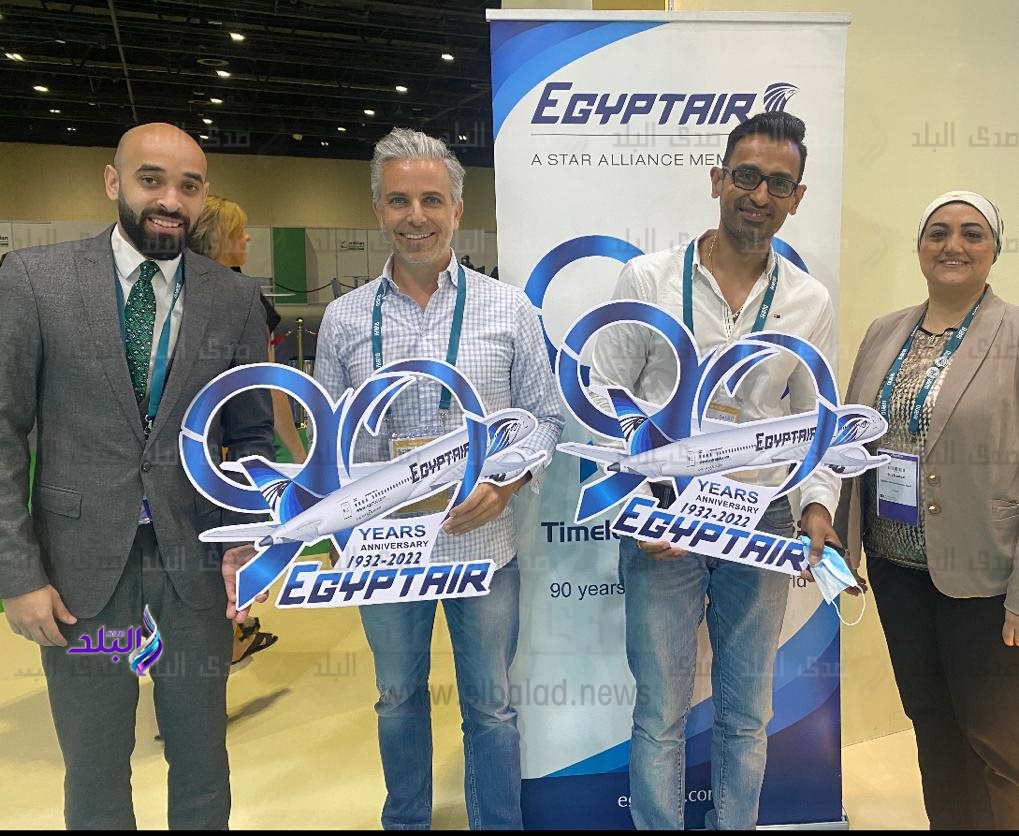 مصرللطيران تشارك في معرض سوق السفر العربي بدبي ATM.. صور