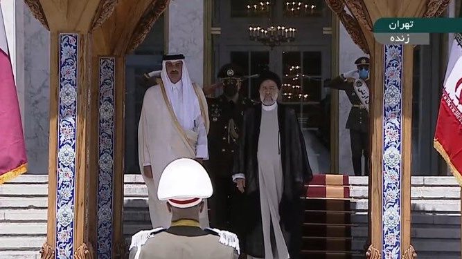 أمير قطر والرئيس الإيراني
