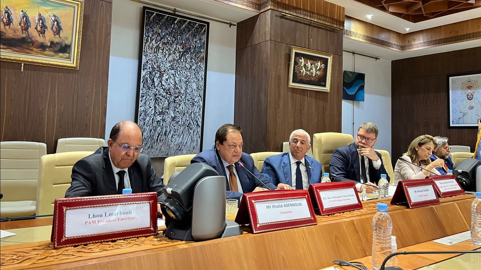 محمد أبو العينين خلال اجتماعات وفد برلمان المتوسط 