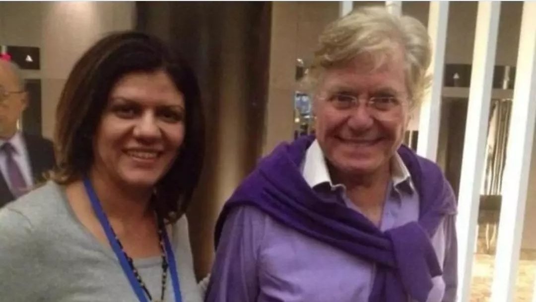 حسين فهمي وشيرين ابو عاقلة