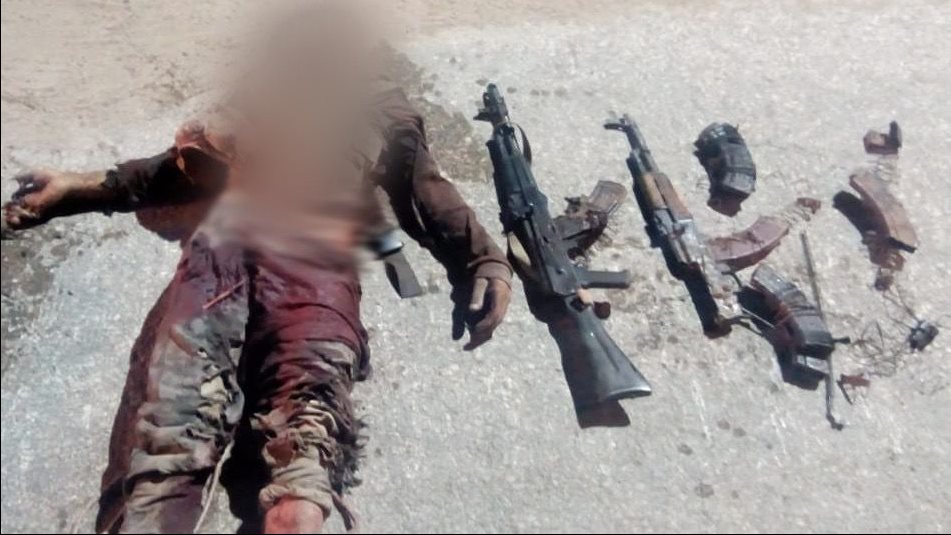 صورة لأحد العناصر التكفيرية المقتولة