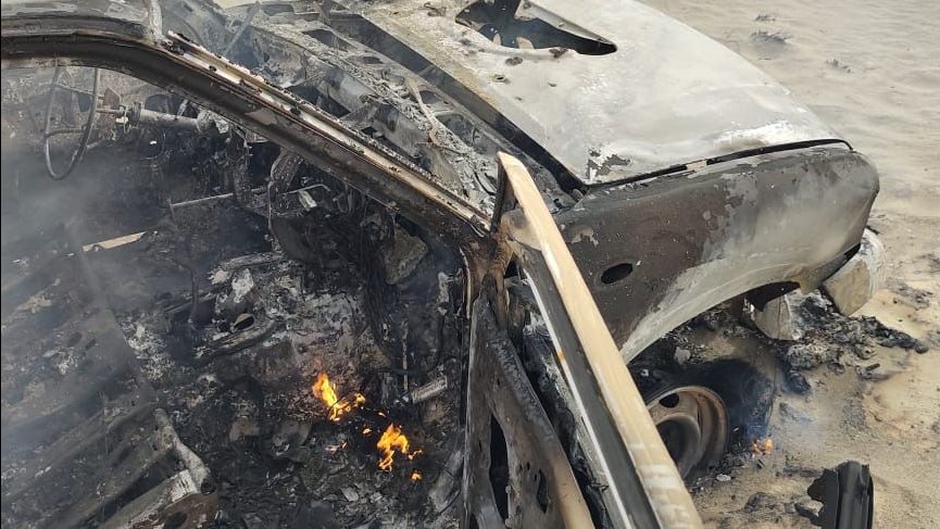 صورة لإحدى الضربات الجوية