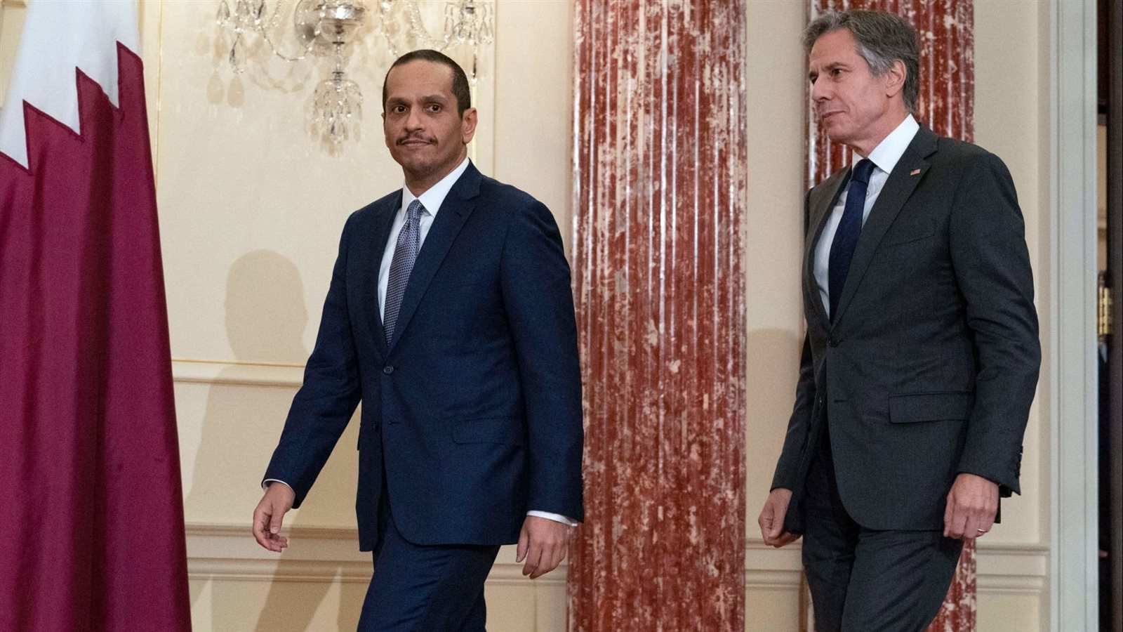 وزيرا خارجية الولايات المتحدة وقطر 