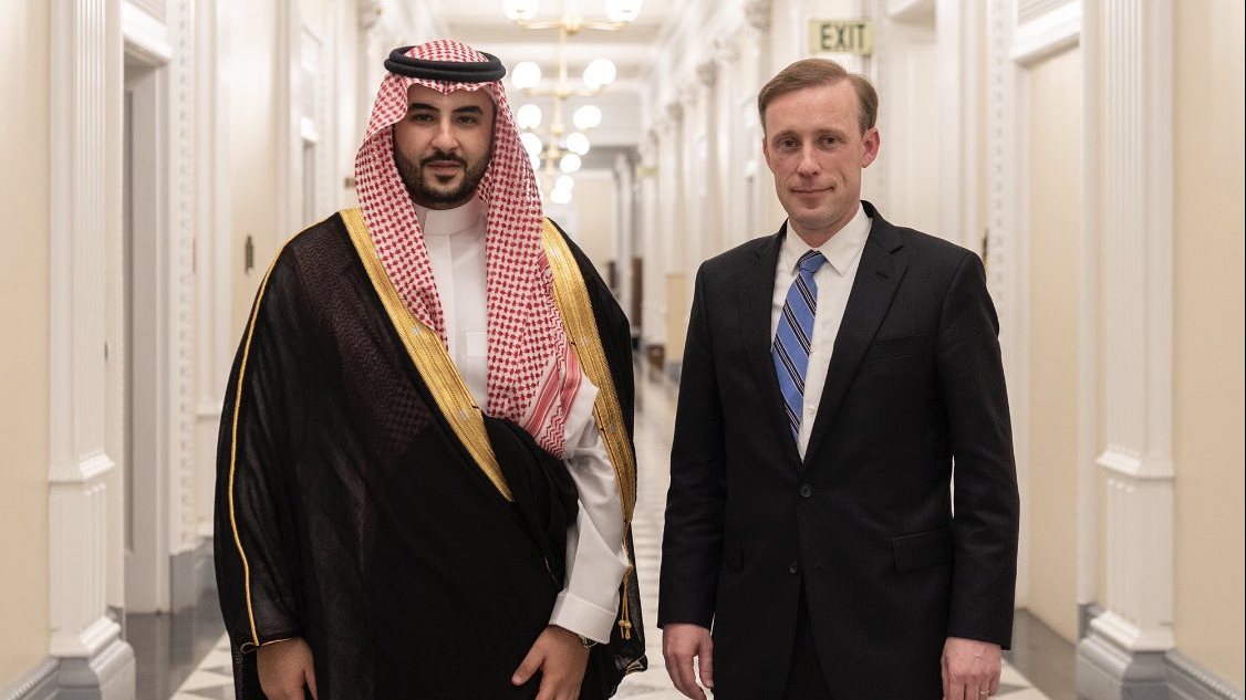 نائب وزير الدفاع السعودي ومستشار الامن القومي الأمريكي 