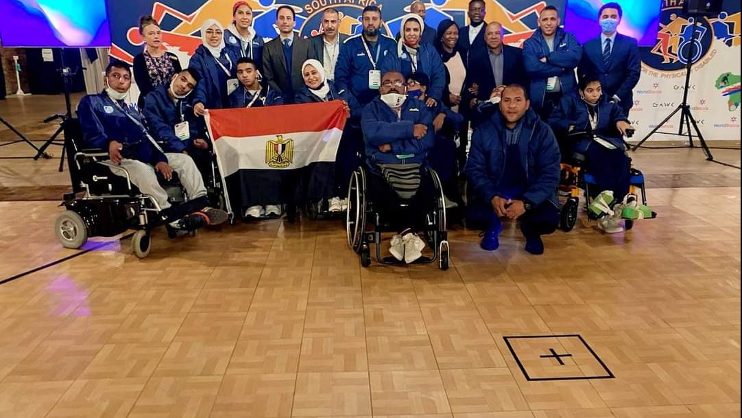 استقبال حافل لبعثة منتخب مصر للبوتشا في جنوب إفريقيا
