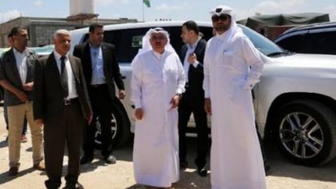وصول السفير القطري لقطاع غزة