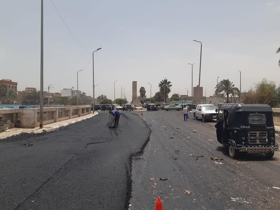 رصف شارع النديم بسوهاج